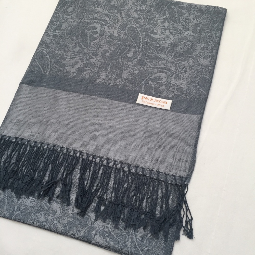 New Gray Paisley scarf wrap